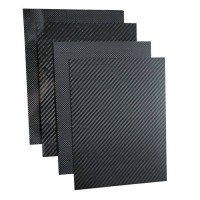 Карбоновый лист 3K, толщина 2.0 мм, 400 x 500 мм, саржевое плетение
